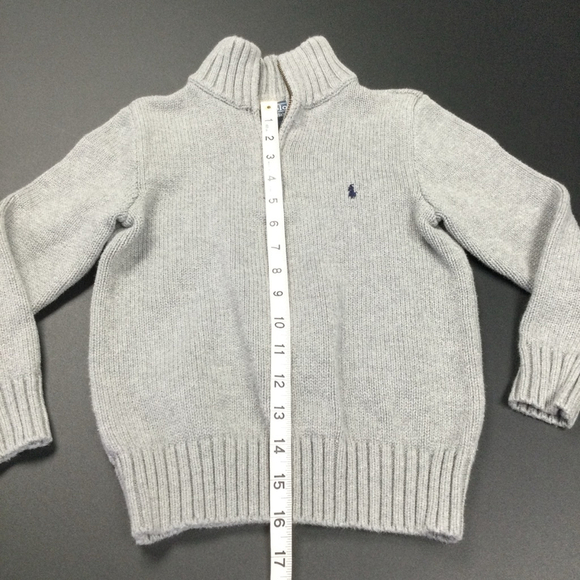 Boys Polo by Ralph Lauren Sweater ligh Gray Size 6 - Picture 4 of 11